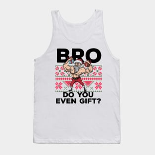 Ugly Christmas Workout Lifting Santa Claus Gym Fitness Gift Tank Top